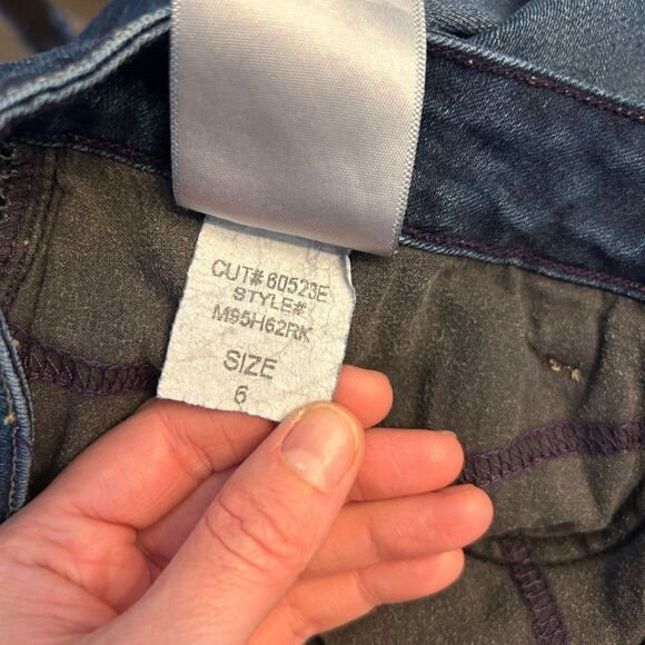 NYDJ Women's Size‎ 6 Dark Blue Straight Leg Jeans Denim Not Your Daughters Jeans - Picture 8 of 14